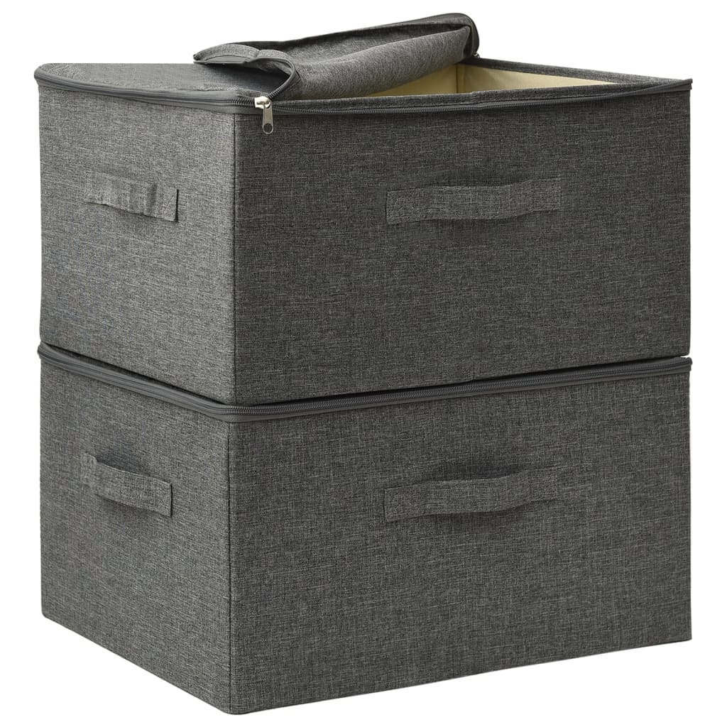Berkfield Storage Boxes 2 pcs Fabric 43x34x23 cm Anthracite