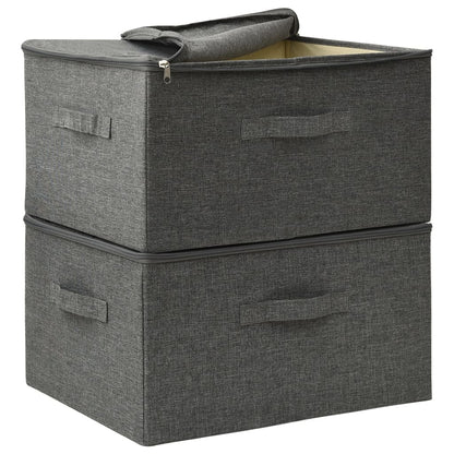 Berkfield Storage Boxes 2 pcs Fabric 43x34x23 cm Anthracite