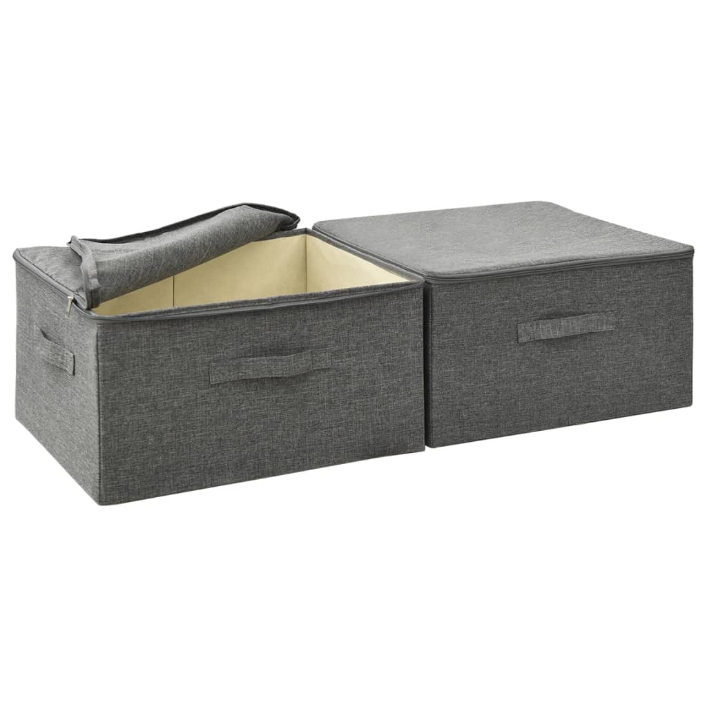 Berkfield Storage Boxes 2 pcs Fabric 43x34x23 cm Anthracite