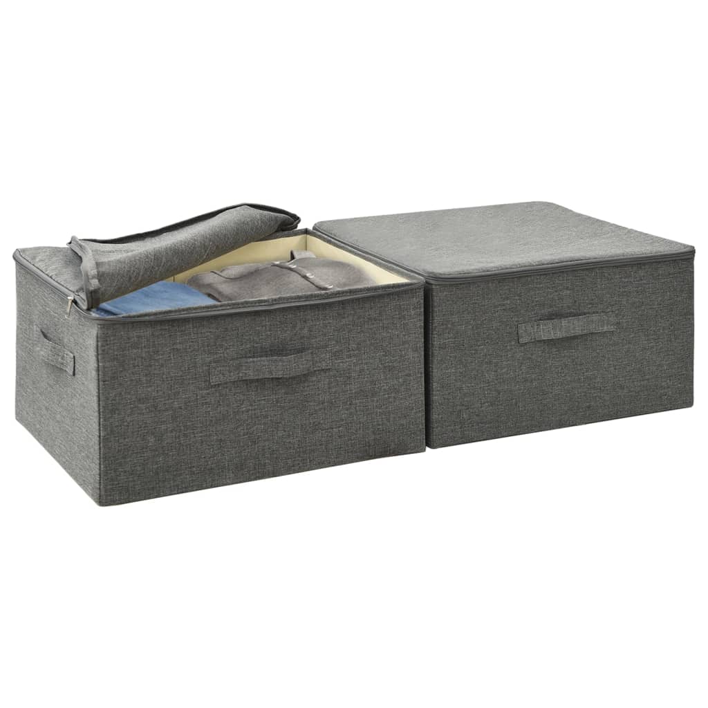 Berkfield Storage Boxes 2 pcs Fabric 43x34x23 cm Anthracite