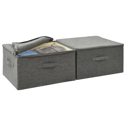 Berkfield Storage Boxes 2 pcs Fabric 43x34x23 cm Anthracite
