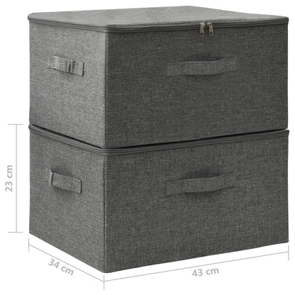 Berkfield Storage Boxes 2 pcs Fabric 43x34x23 cm Anthracite