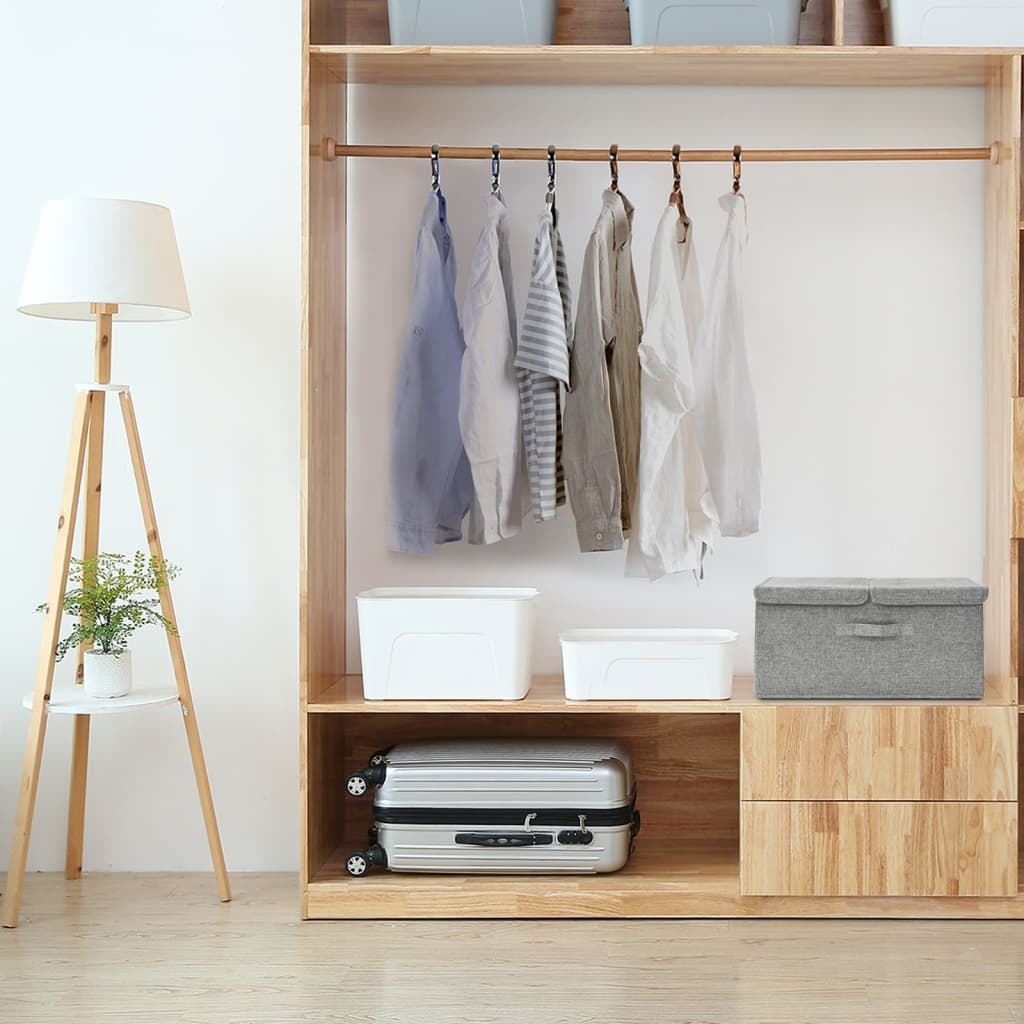 Berkfield Storage Box Fabric 50x30x25 cm Grey