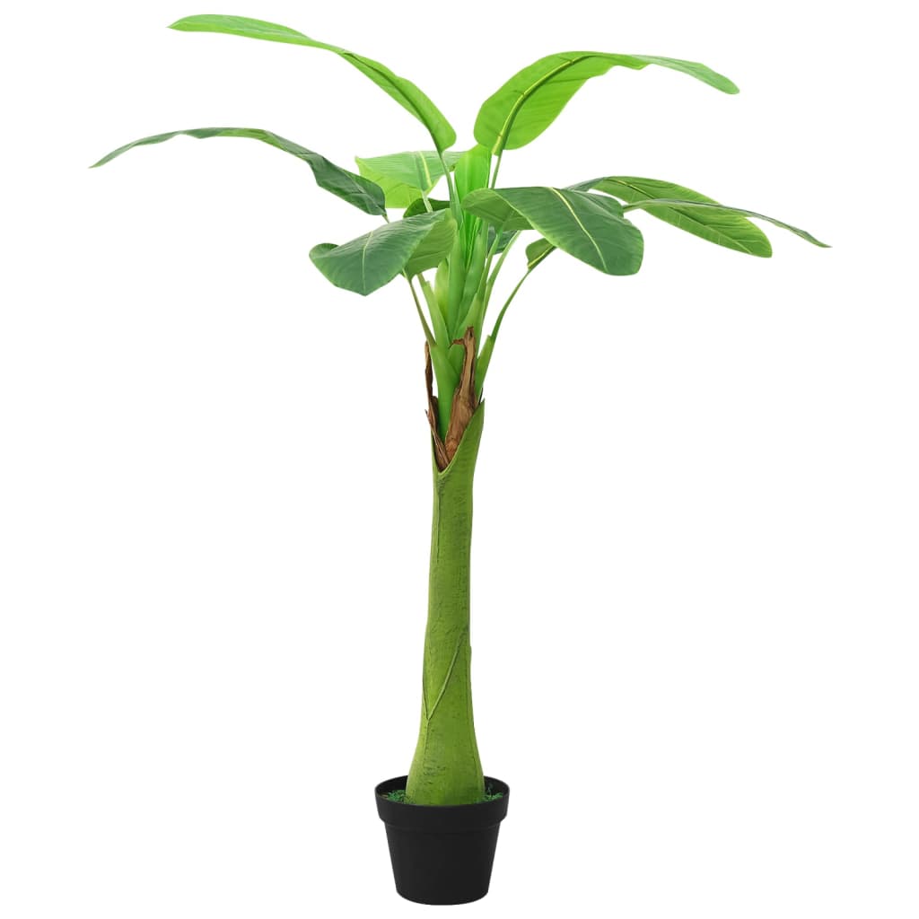 Berkfield Artificial Banana Tree with Pot 140cm Green