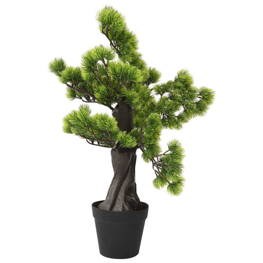 Berkfield Artificial Pinus Bonsai with Pot 60 cm Green