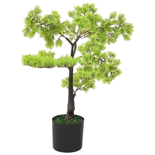 Berkfield Artificial Cypress Bonsai with Pot 60 cm Green