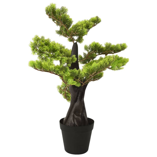 Berkfield Artificial Cypress Bonsai with Pot 60 cm Green