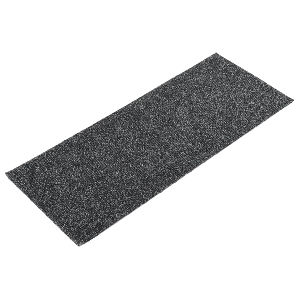 Berkfield Self-adhesive Stair Mats Rectangular 15 pcs 60x25 cm Grey