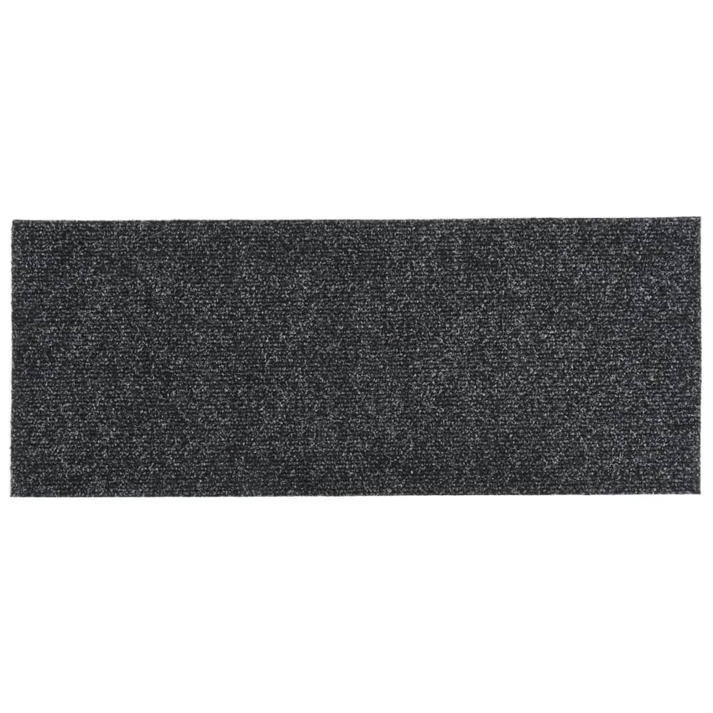 Berkfield Self-adhesive Stair Mats Rectangular 15 pcs 60x25 cm Grey