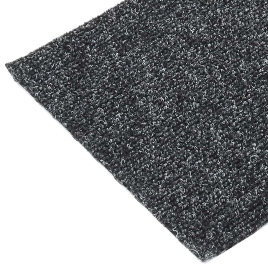 Berkfield Self-adhesive Stair Mats Rectangular 15 pcs 60x25 cm Grey