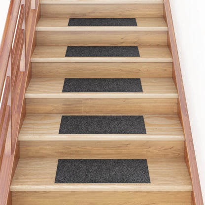 Berkfield Self-adhesive Stair Mats Rectangular 15 pcs 60x25 cm Grey