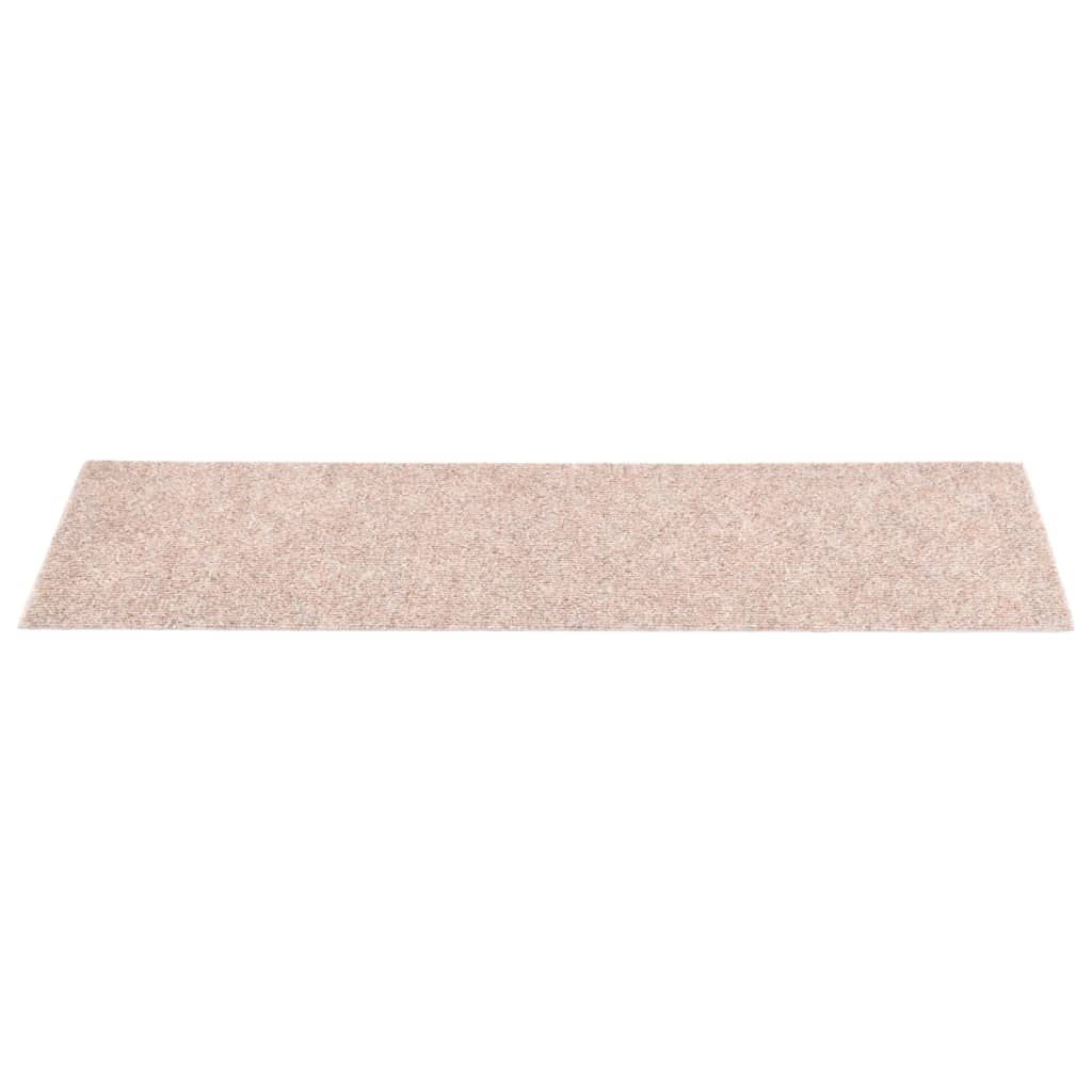 Berkfield Self-adhesive Stair Mats Rectangular 15 pcs 76x20 cm Light Brown