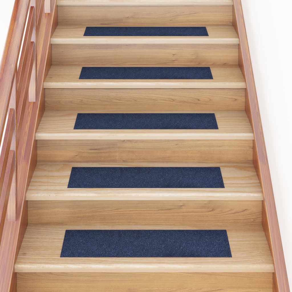 Berkfield Self-adhesive Stair Mats Rectangular 15 pcs 76x20 cm Blue
