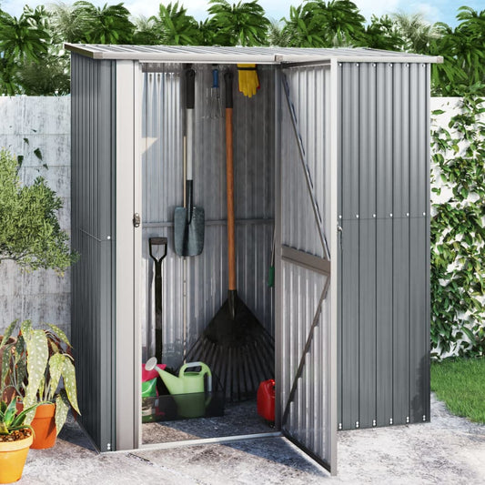 Berkfield Garden Shed Grey 180.5x97x209.5 cm Galvanised Steel
