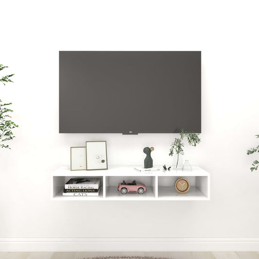Berkfield Wall Shelf White 102x30x17 cm Engineered Wood