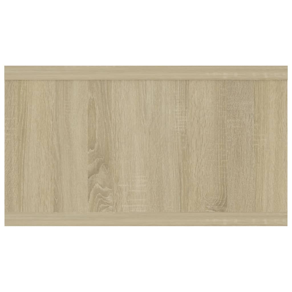Berkfield Wall Shelf Cabinet White and Sonoma Oak 102x30x17cm Engineered Wood