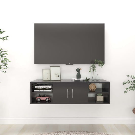 Berkfield Wall Shelf Grey 102x30x29 cm Engineered Wood