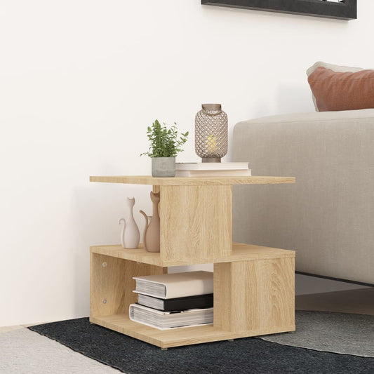Berkfield Side Table Sonoma Oak 40x40x40 cm Engineered Wood