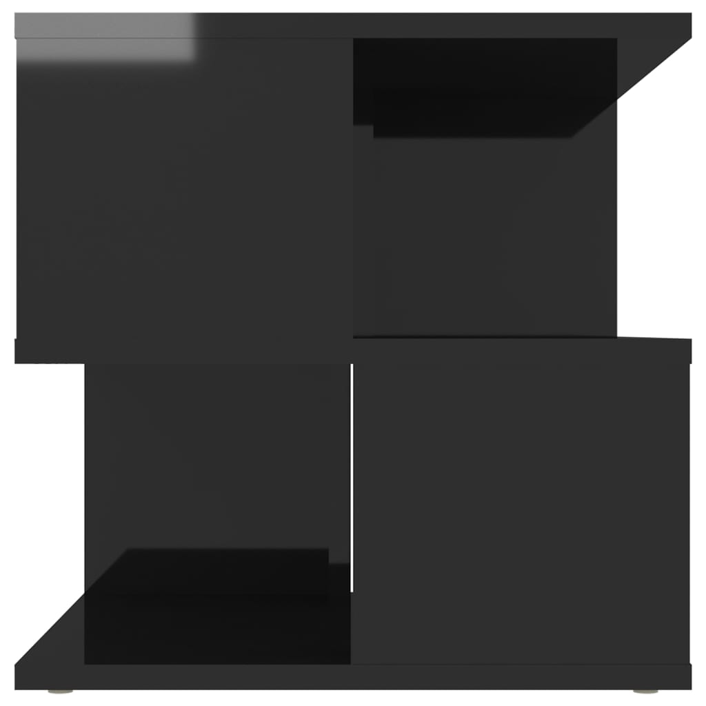 Berkfield Side Table High Gloss Black 40x40x40 cm Engineered Wood