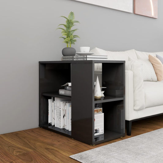 Berkfield Side Cabinet High Gloss Grey 60x30x50 cm Engineered Wood