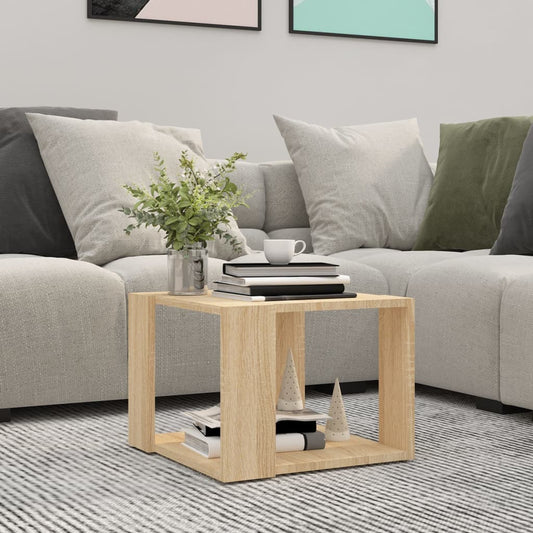 Berkfield Coffee Table Sonoma Oak 40x40x30 cm Engineered Wood