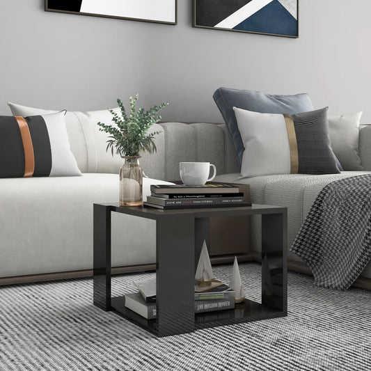 Berkfield Coffee Table High Gloss Grey 40x40x30 cm Engineered Wood