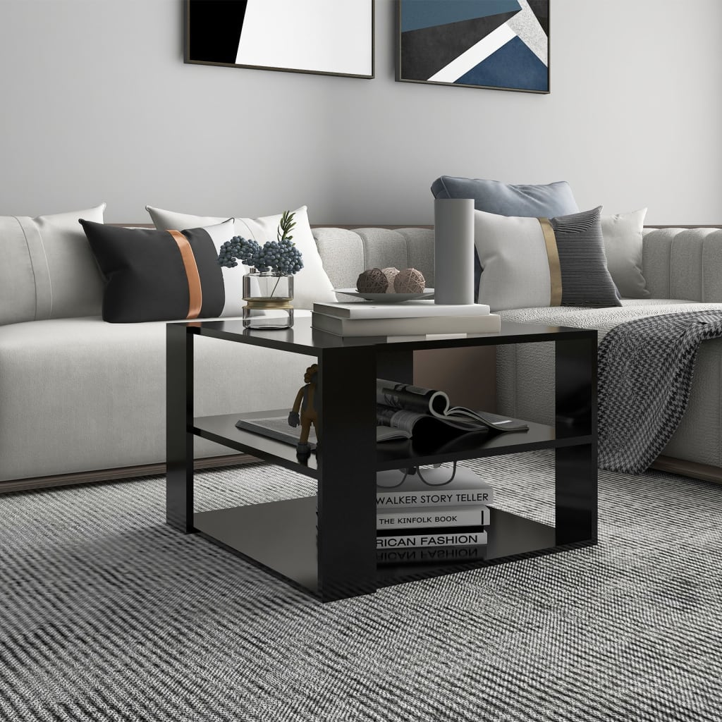 Berkfield Coffee Table Black 60x60x40 cm Engineered Wood