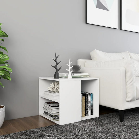 Berkfield Side Table White 50x50x45 cm Engineered Wood
