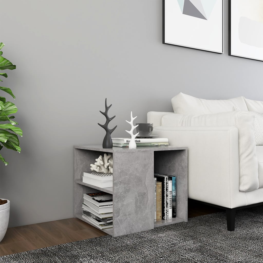Berkfield Side Table Concrete Grey 50x50x45 cm Engineered Wood
