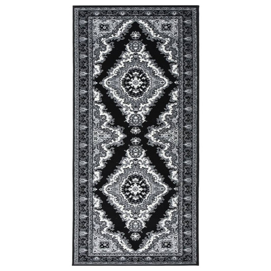 Berkfield Runner Rug BCF Black 100x200 cm