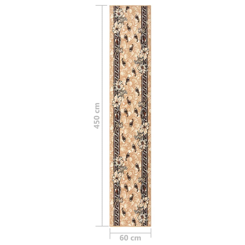 Berkfield Runner Rug BCF Beige 60x450 cm
