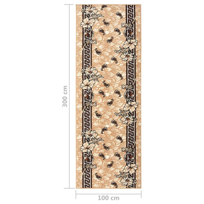 Berkfield Runner Rug BCF Beige 100x300 cm
