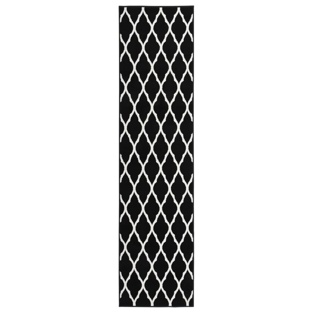 Berkfield Runner Rug BCF Black and White 60x250 cm
