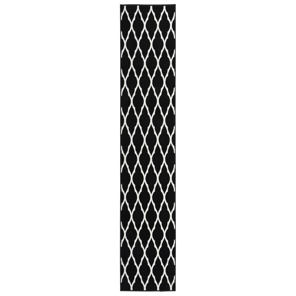 Berkfield Runner Rug BCF Black and White 60x350 cm