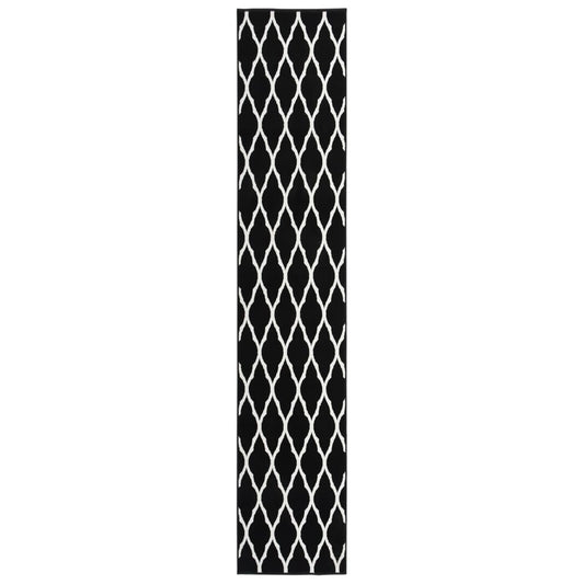 Berkfield Runner Rug BCF Black and White 60x350 cm
