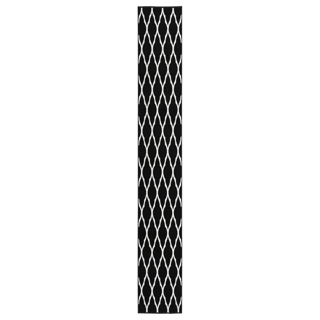 Berkfield Runner Rug BCF Black and White 60x450 cm