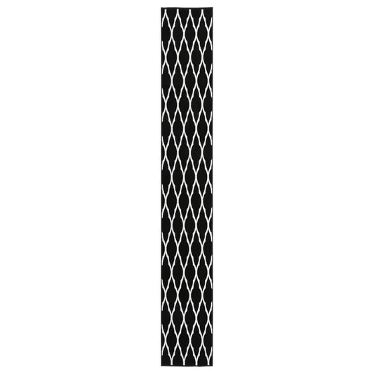 Berkfield Runner Rug BCF Black and White 60x450 cm