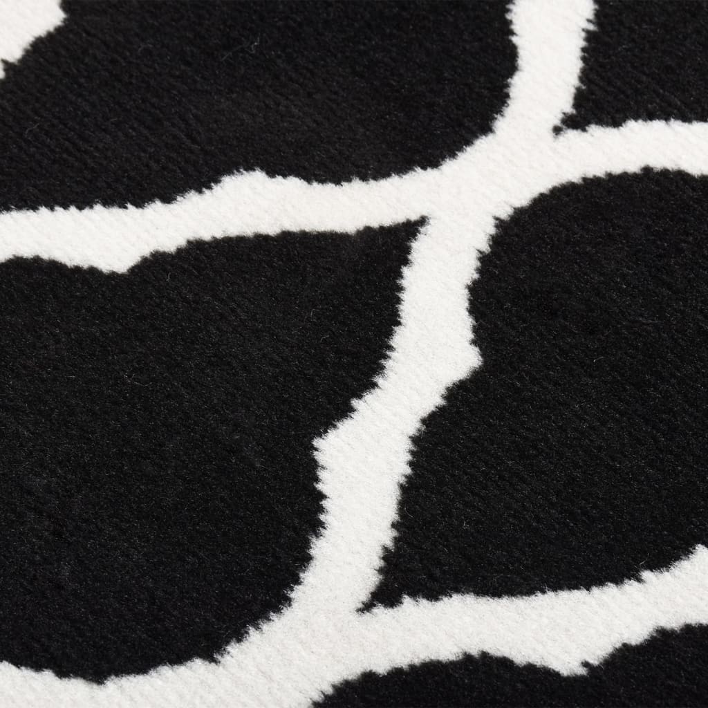 Berkfield Runner Rug BCF Black and White 60x450 cm