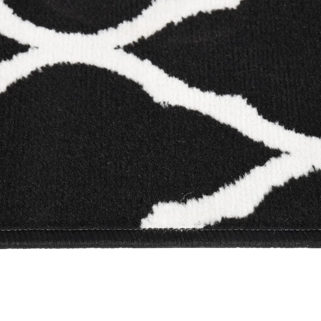 Berkfield Runner Rug BCF Black and White 60x450 cm