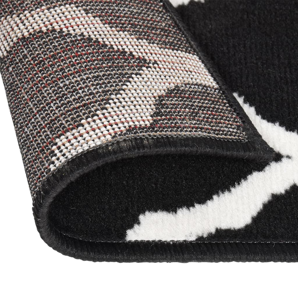 Berkfield Runner Rug BCF Black and White 60x450 cm