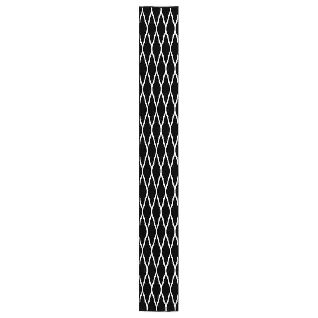 Berkfield Runner Rug BCF Black and White 60x500 cm