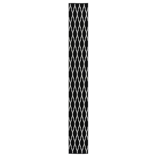 Berkfield Runner Rug BCF Black and White 60x500 cm