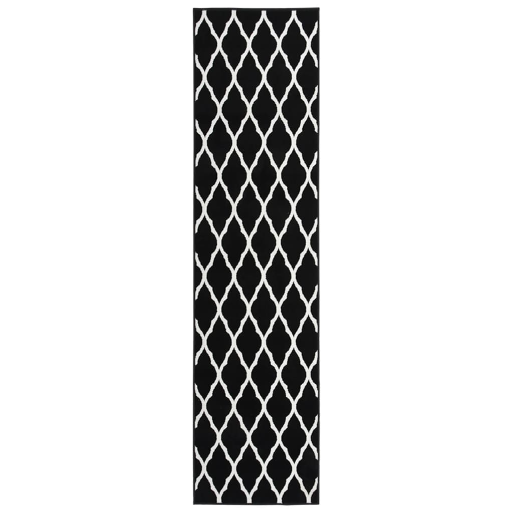 Berkfield Runner Rug BCF Black and White 80x350 cm