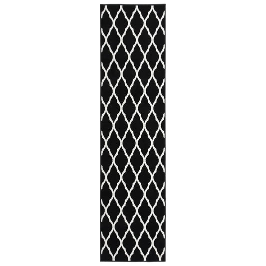 Berkfield Runner Rug BCF Black and White 80x350 cm