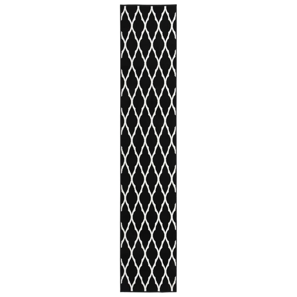Berkfield Runner Rug BCF Black and White 80x450 cm