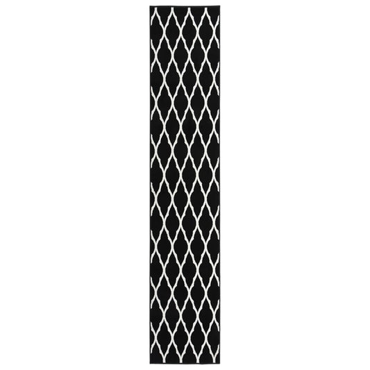 Berkfield Runner Rug BCF Black and White 80x450 cm