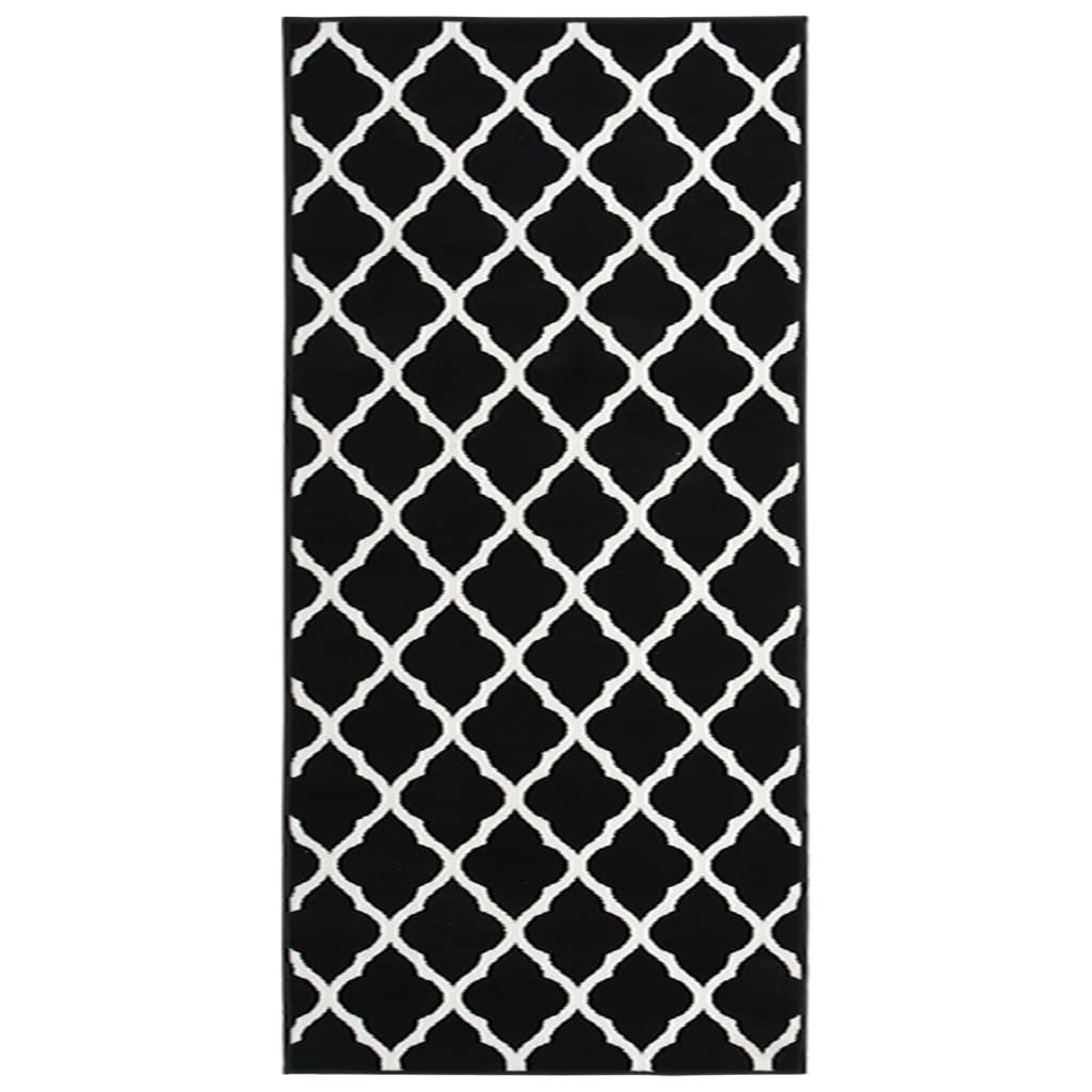 Berkfield Runner Rug BCF Black and White 100x250 cm