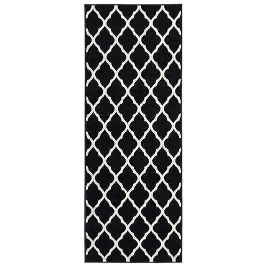 Berkfield Runner Rug BCF Black and White 100x350 cm