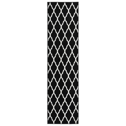 Berkfield Runner Rug BCF Black and White 100x500 cm