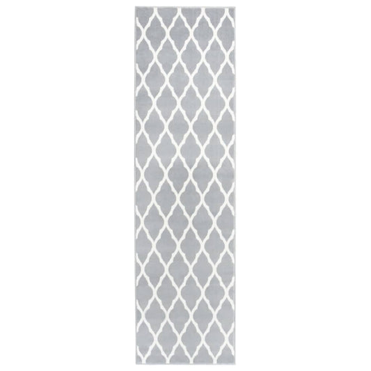 Berkfield Runner Rug BCF Grey and White 60x200 cm